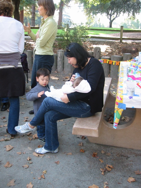 2nd annual mom's group bday party: James, Anna & Kiera