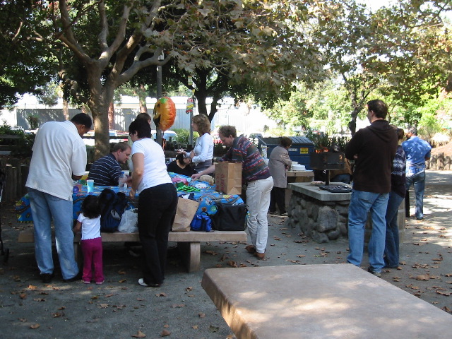 2nd annual mom's group bday party: group shot
