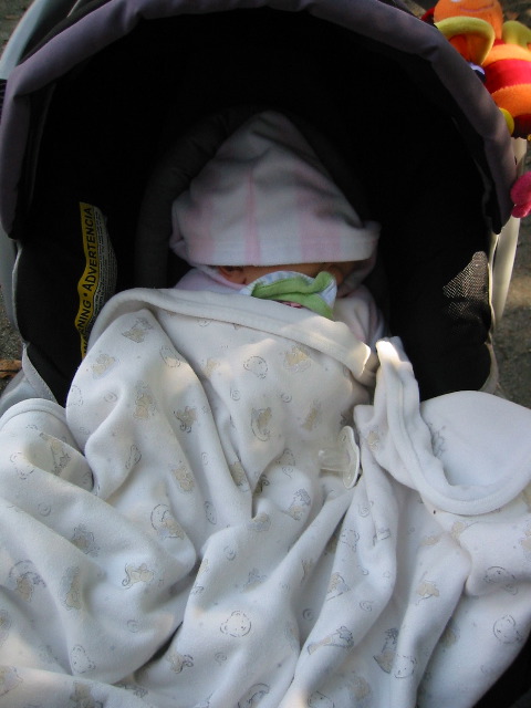 2nd annual mom's group bday party: Kiera...sleeping